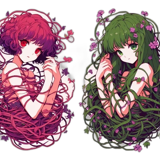 hair, flower, jewelry, pixel art transparent PNG cut-out