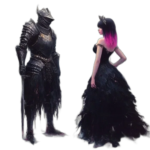 dress, concept art, fantasy art, 3d render transparent PNG cut-out