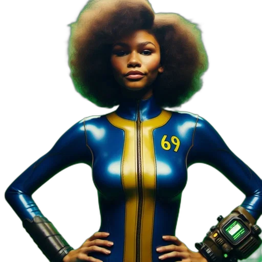 hair, robot, dress, concept art transparent PNG cut-out