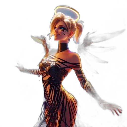 dress, staff, concept art, fantasy art transparent PNG cut-out