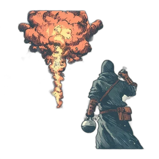 weapon, jacket, umbrella, staff transparent PNG cut-out