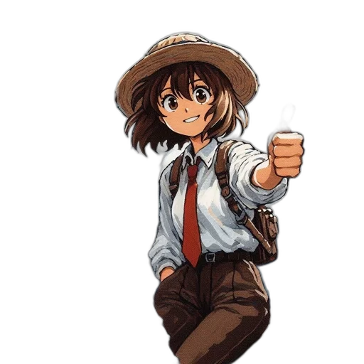 hat, staff, weapon, flower transparent PNG cut-out