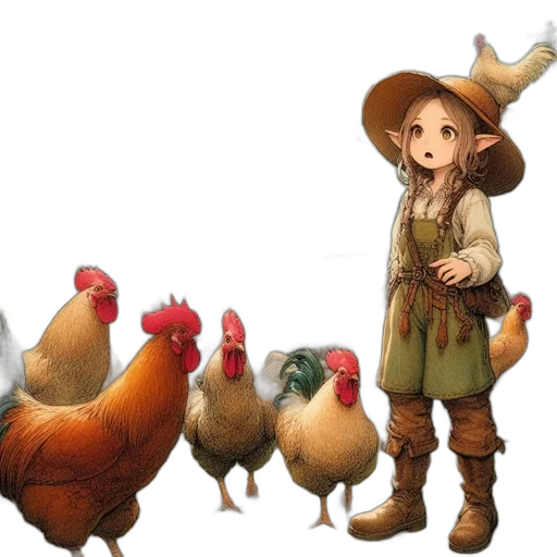 animal, hat, food, concept art transparent PNG cut-out