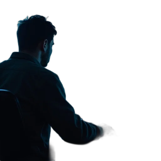 jacket, staff, face, creature transparent PNG cut-out