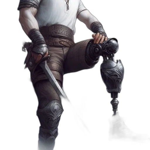 sword, staff, weapon, robot transparent PNG cut-out