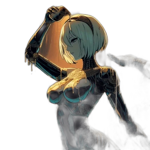 robot, mask, dress, weapon transparent PNG cut-out