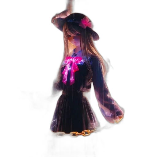 hat, dress, staff, mask transparent PNG cut-out