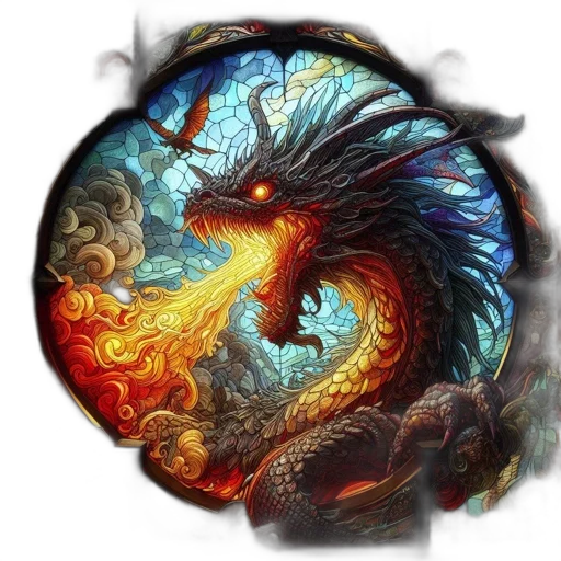 dragon, staff, creature, mask transparent PNG cut-out