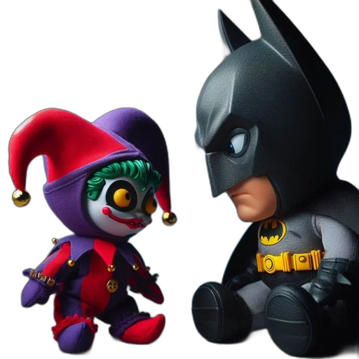 concept art, 3d render, joker, batman transparent PNG cut-out