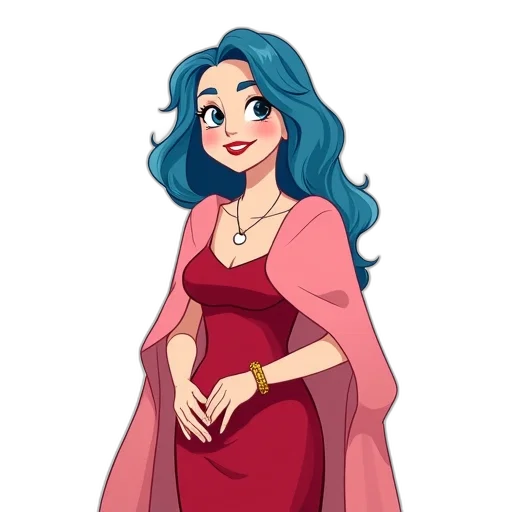 dress, jewelry, crown, cartoon transparent PNG cut-out