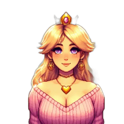 dress, crown, staff, face transparent PNG cut-out