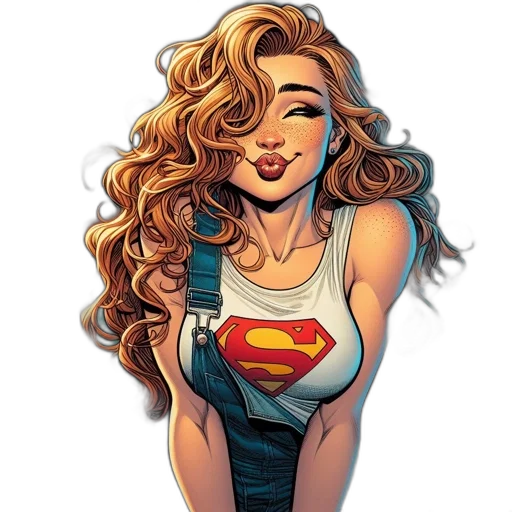 comic book art, cartoon, concept art, young transparent PNG cut-out