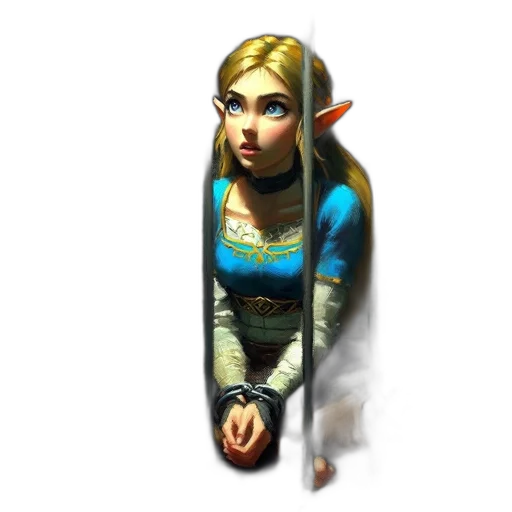 dress, staff, face, sword transparent PNG cut-out