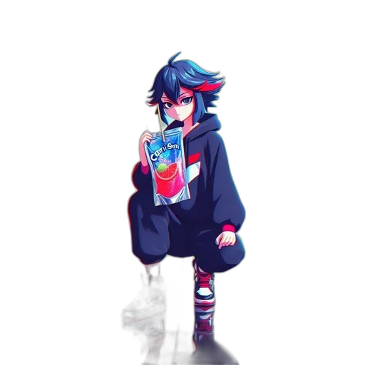 jacket, staff, creature, robot transparent PNG cut-out