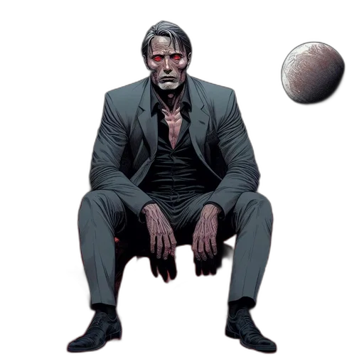 jacket, face, concept art, comic book art transparent PNG cut-out