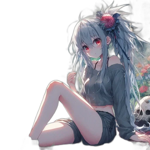 flower, dress, weapon, creature transparent PNG cut-out