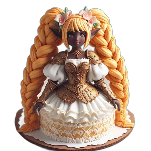crown, dress, food, 3d render transparent PNG cut-out