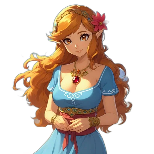 dress, crown, staff, jewelry transparent PNG cut-out