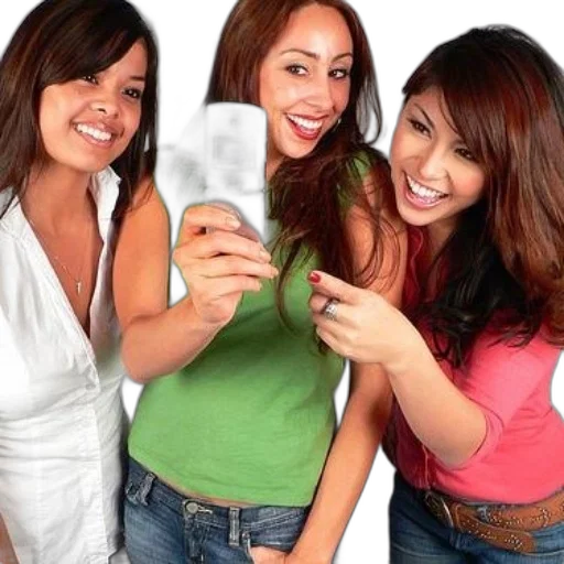 three, women, pose, photo transparent PNG cut-out