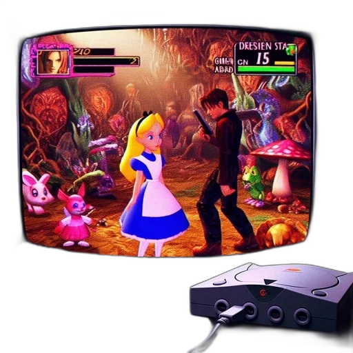 concept art, 3d render, retro, gaming transparent PNG cut-out