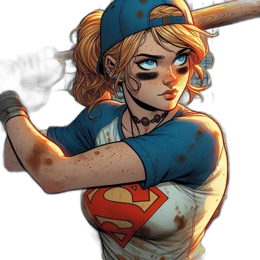 comic book art, concept art, cartoon, young transparent PNG cut-out