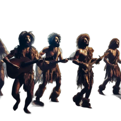 hair, concept art, prehistoric, figures transparent PNG cut-out