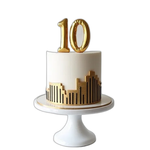 3d render, birthday, cake, white transparent PNG cut-out