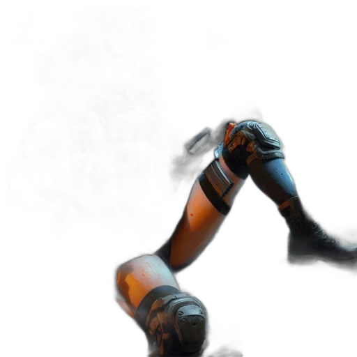 robot, shoes, weapon, staff transparent PNG cut-out
