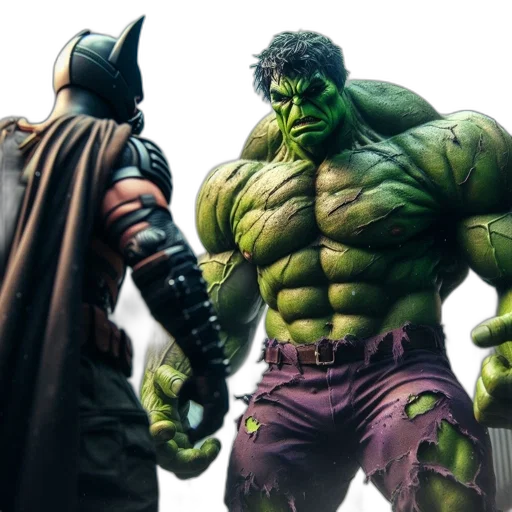 comic book art, concept art, 3d render, batman transparent PNG cut-out