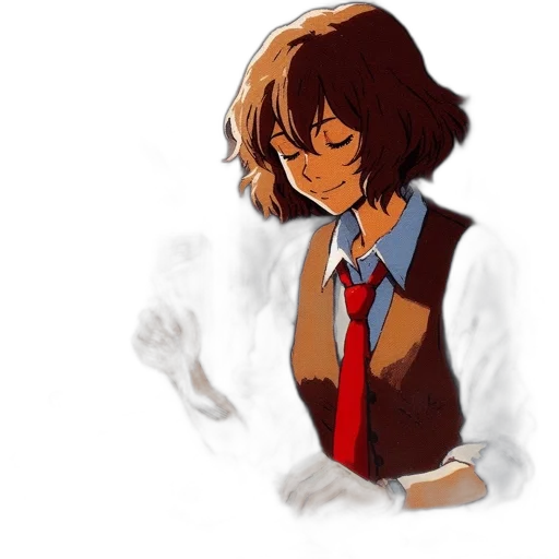 jacket, staff, anime, pixel art transparent PNG cut-out
