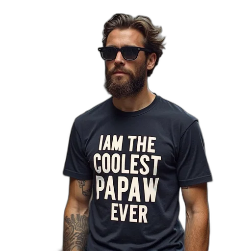 coolest, papaw, ever, shirts transparent PNG cut-out
