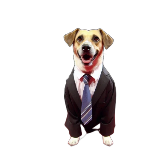 staff, animal, jacket, 3d render transparent PNG cut-out
