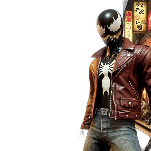 jacket, mask, concept art, comic book art transparent PNG cut-out