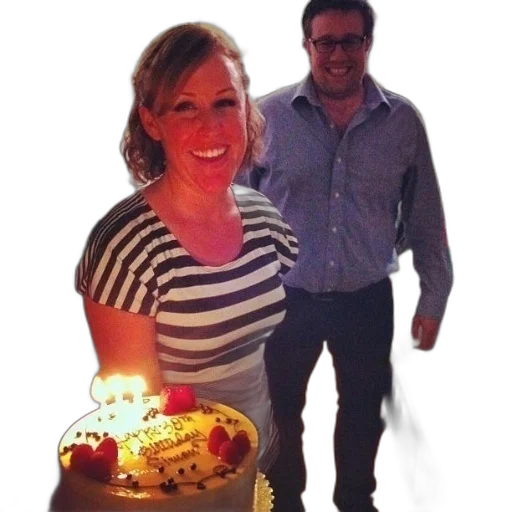 staff, woman, striped, shirt transparent PNG cut-out
