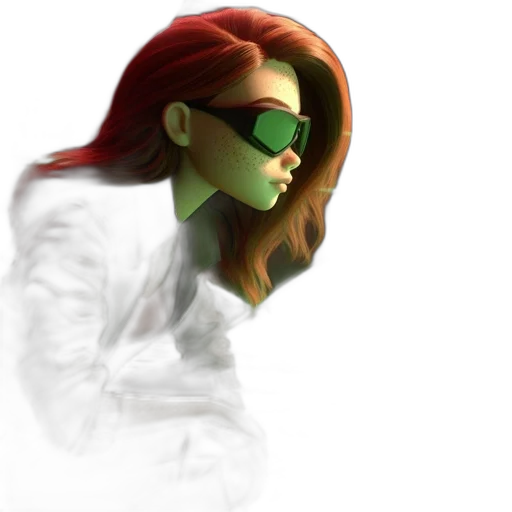 jacket, face, concept art, pixel art transparent PNG cut-out