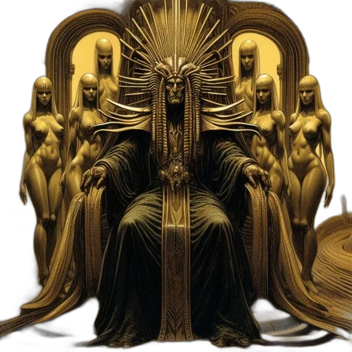 crown, staff, concept art, fantasy art transparent PNG cut-out