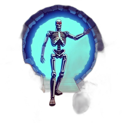 robot, jewelry, staff, creature transparent PNG cut-out