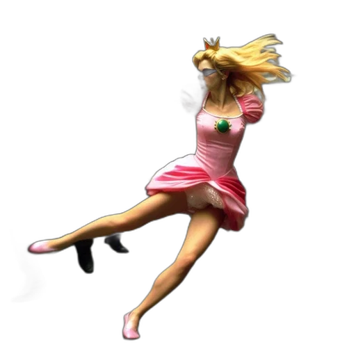 dress, staff, hair, shoes transparent PNG cut-out