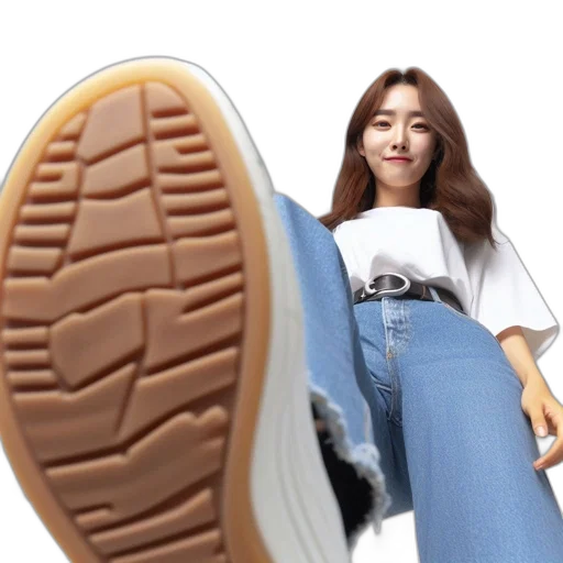 shoes, creature, vaporwave, photorealistic transparent PNG cut-out