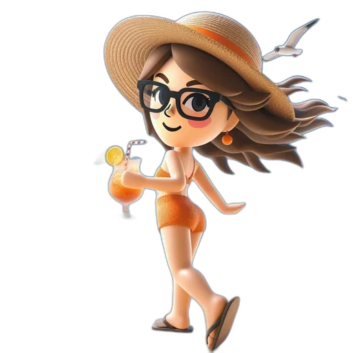 staff, dress, hat, cartoon transparent PNG cut-out