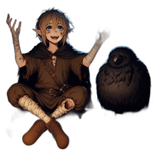 staff, creature, fantasy art, concept art transparent PNG cut-out