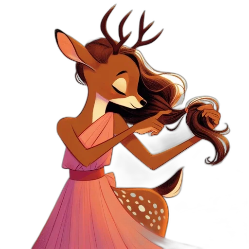 dress, crown, animal, staff transparent PNG cut-out