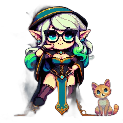 staff, fantasy art, pixel art, concept art transparent PNG cut-out