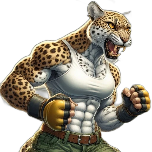 animal, comic book art, concept art, photorealistic transparent PNG cut-out