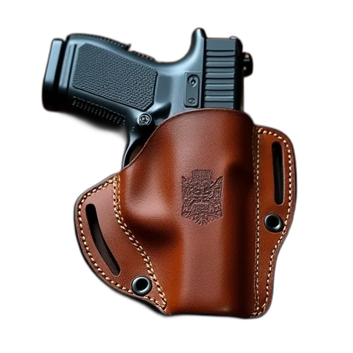 weapon, handmade, leather, gun transparent PNG cut-out