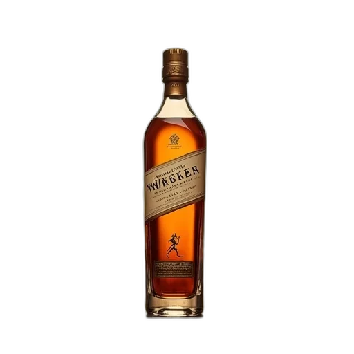 bottle, 3d render, johnnie, walker transparent PNG cut-out