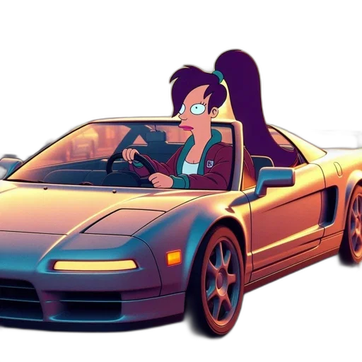 car, weapon, concept art, vaporwave transparent PNG cut-out