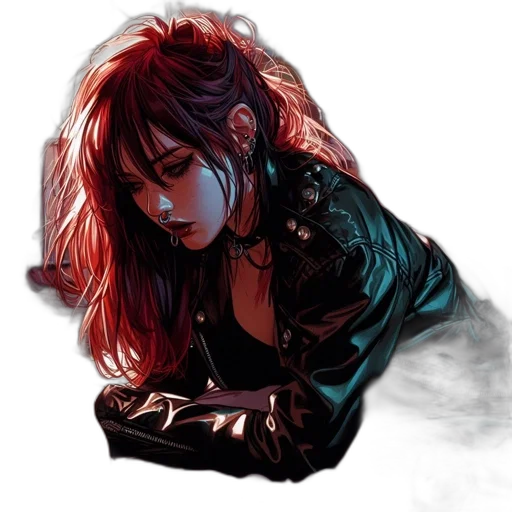 jacket, comic book art, cyberpunk, concept art transparent PNG cut-out