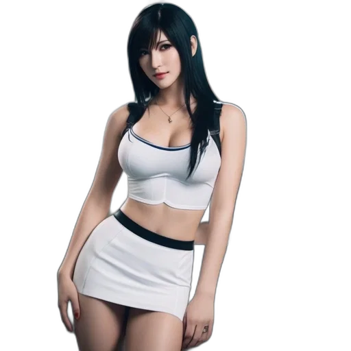 dress, robot, 3d render, anime transparent PNG cut-out