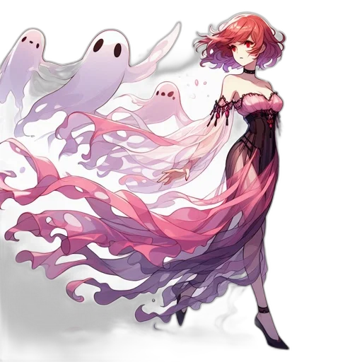 dress, creature, dragon, staff transparent PNG cut-out